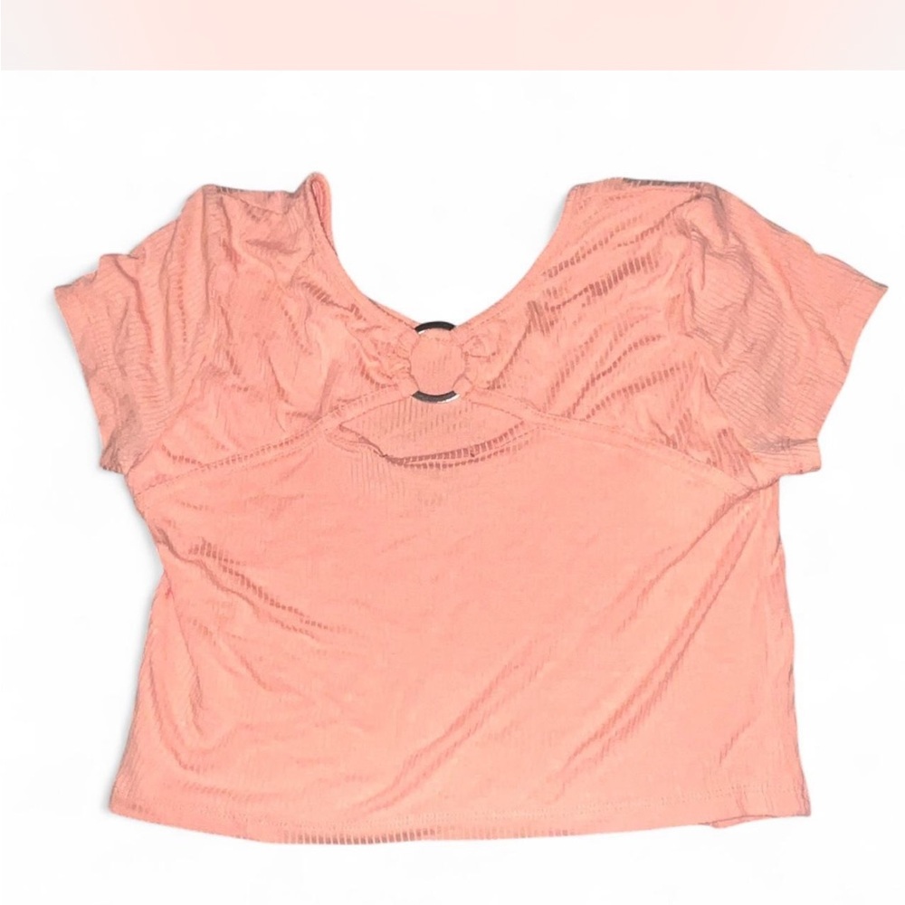 Peach Short Sleeve Top
